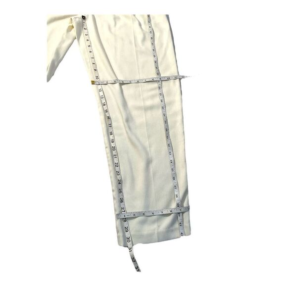 Sideffects Women’s Vintage light Cream pleated Ankle Pants Side zipper Size M - Picture 11 of 12